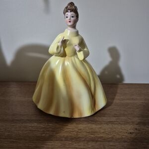 Vintage Yellow Ceramic Figurine